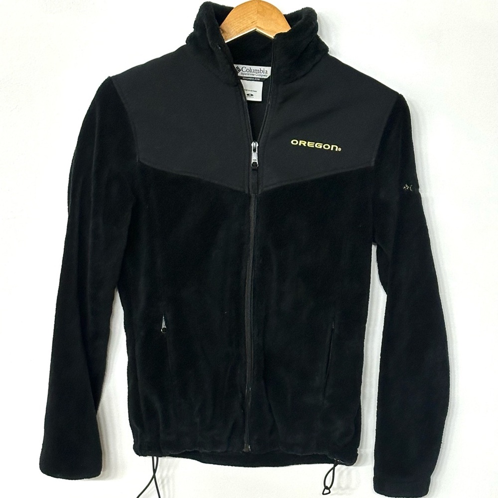 Columbia Women’s Black Performance Jacket‎ Ducks size small drawstring bottom.